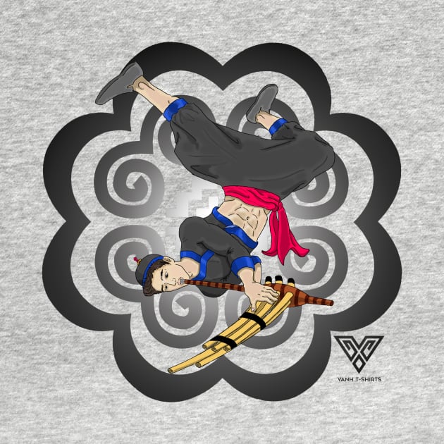 Hmong Qeej Player Tee by VANH